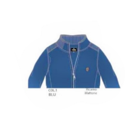 Men&#39;s sweatshirt jacket with jeans details and plush interior M-3XL FE3602 COVERI 
